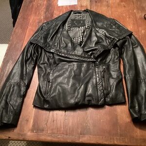 Women’s Black leather Jacket medium